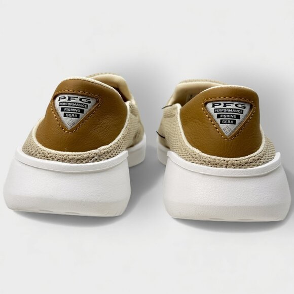 Columbia Men’s Boatside Vent PFG Boat Slip-On Shoes Canvas Tan Delta Size 8 - Picture 5 of 15